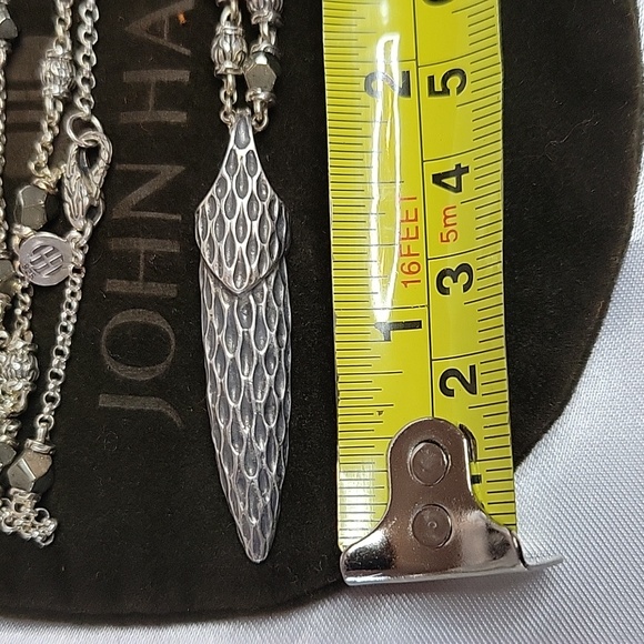 John Hardy Naga Silver Pendant & Pyrite Necklace - Picture 11 of 12